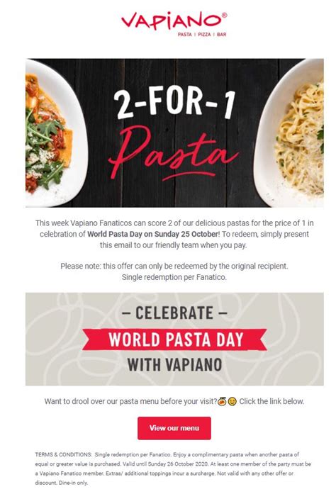 coupon vapiano Get $29