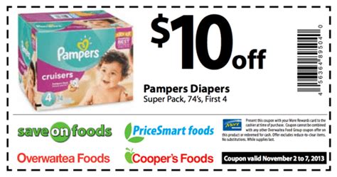 coupons for pampers diapers 20 per diaper code and $0