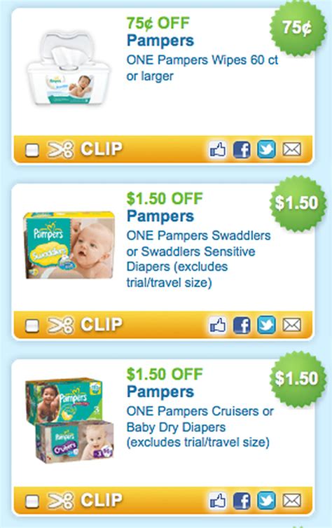 coupons for pampers diapers 30