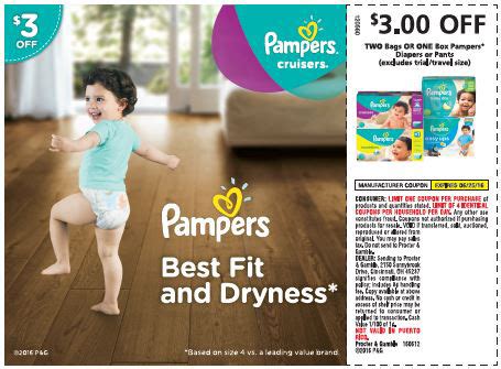 coupons for pampers diapers  9 Coupons