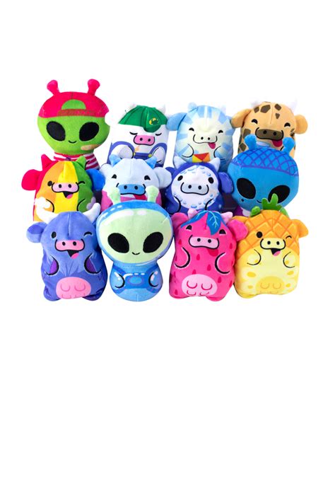 cows vs aliens 4 inch plush mystery bag stores  ALIENS Get ready to be “moo-ved” by the captivating charm of Cows vs Aliens as they invade the world of collectibles this “Joo-n”! These adorable