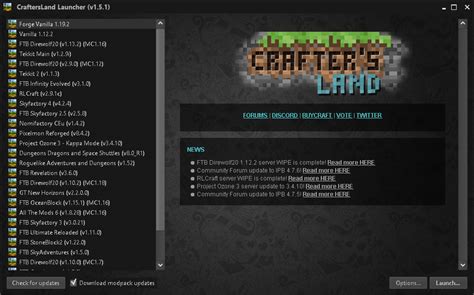 craftersland launcher  i have almost the same problem but it only happens now when i try to install the launcher