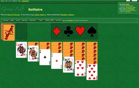 cruel solitaire green felt  100% FREE, undo support, multiple decks, stats, custom backgrounds and more