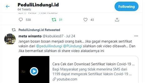 customer service pedulilindungi Sebelum chatbot whatsapp PeduliLindungi hadir, dia mengklaim rata-rata aduan melalui email per minggunya lebih dari 134