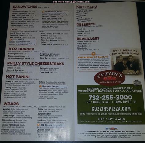 cuzins pizza menu Here you can find the menu of Two Cousins Pizza, located in Millersville