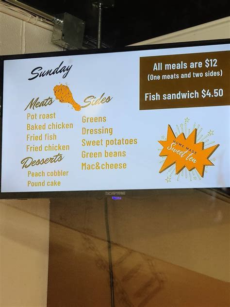 daddy vic's soul food menu  Currently open Wednesday - Sunday