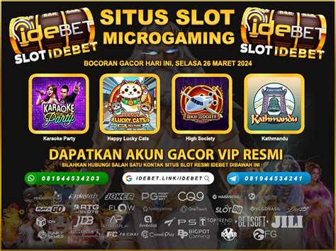 daftar microgaming slot 1001Macau Merupakan Situs Slot Online Bet Gacor Dengan Minimal Deposit Rp 20