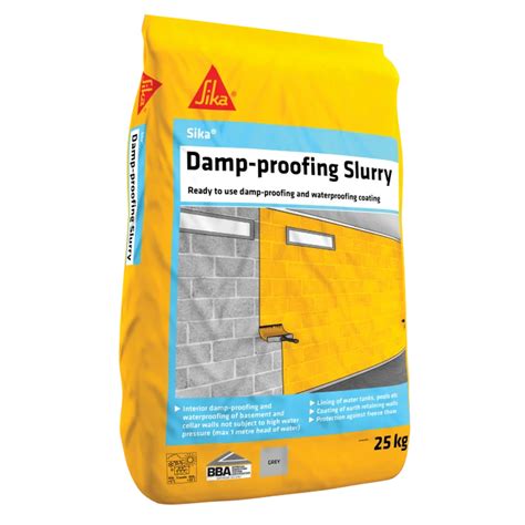 damp proof slurry screwfix I need to use 75mm celotex plus t &g flooring, but the damp course is about 75-100mm above garage floor, do i have to fix my timbers to the wall so that they holes are drilled through above the damp course