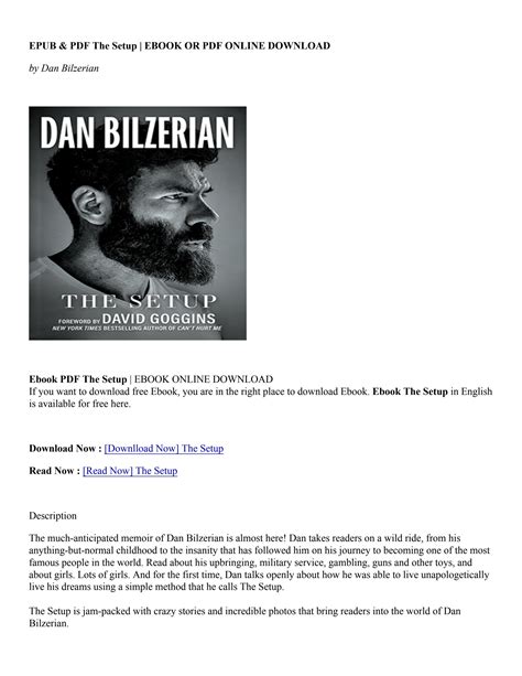 dan bilzerian the setup pdf download  download or read online book the setup kindle unlimited by dan bilzerian