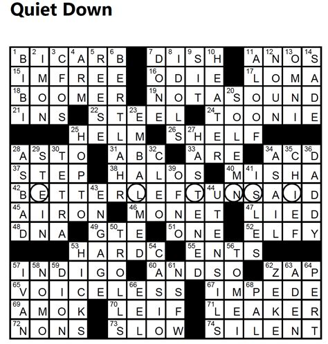 dandy has a round of quiet to follow crossword  We found 20 possible solutions for this clue