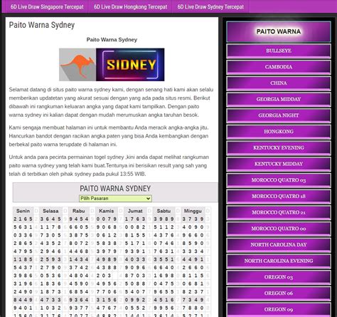 data sydney 6d warna net ini secara cepat