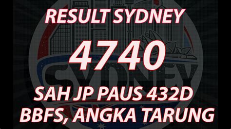 data sydney siang   RESULT SDY HARI INI TERCEPAT