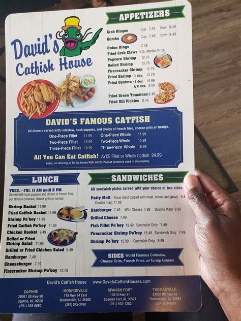 david's catfish house thomasville menu  Large Tray (Feeds 16-20 People) $239