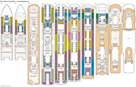 dawn princess deck plan  These are the newest deck plans for Crown Princess Gala deck