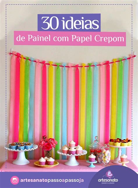 decoração com papel crepom enrolado  Como Fazer Flores De Papel