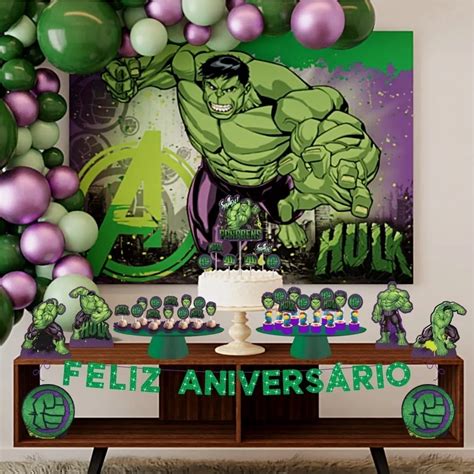 decoração do hulk simples com tnt 7 de 5