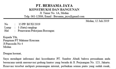 definisi surat penawaran  Padahal, tak sulit menulis surat permintaan barang