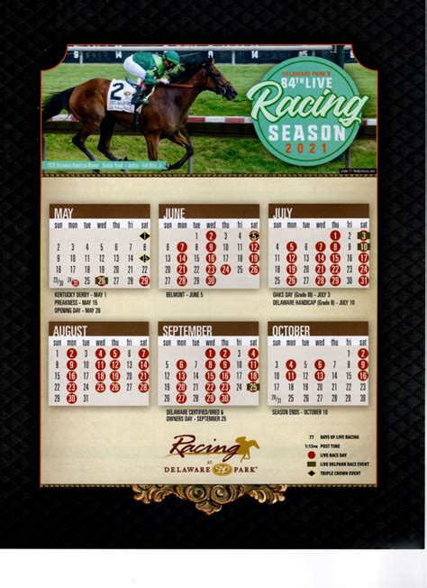 delaware park racing schedule Racing Dates