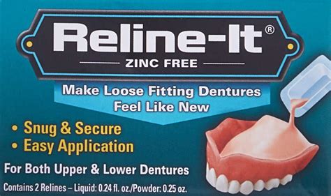 denture reliner kit near me  On the lower denture, 1-2 silicone applicators/layers is normal