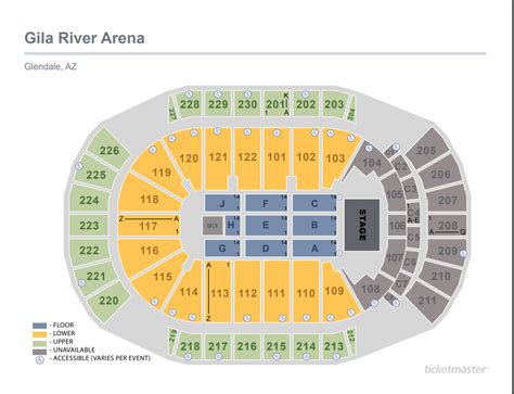 desert diamond arena seating chart with seat numbers  Section 102