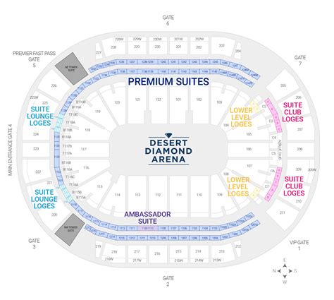 desert diamond arena seating chart with seat numbers , page 1