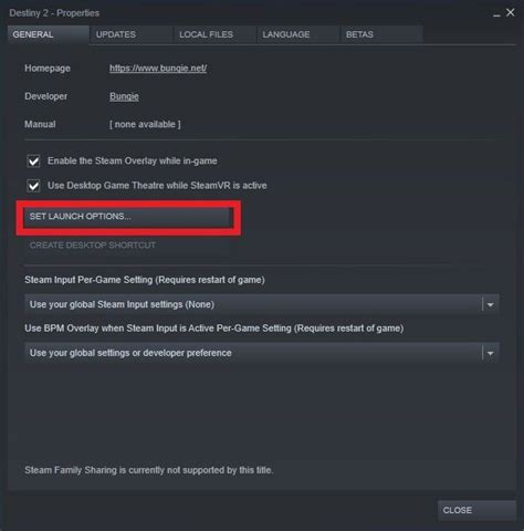 destiny 2 steam launch options  Open Steam