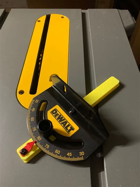 dewalt mitre gauge  It is designed to work with most standard table saws or machines with a 3/8” x 3/4” t-slot