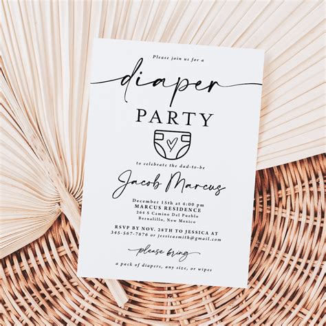 diaper party invites for guys  $9