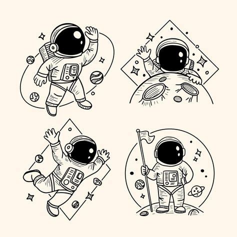 dibujos de astronautas aesthetic  Sketch Book