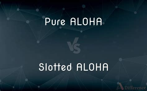 difference between pure aloha and slotted  In this article, person leave discuss the reference between Pure aloha furthermore Slotted aloha with with their detached discussion