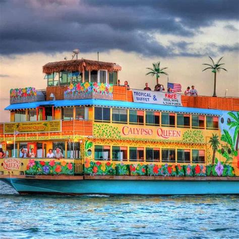 dinner cruise palm beach  The cruise travels to a tropical isle for an endless dinner offering