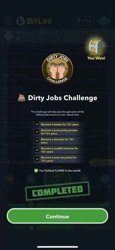 dirty jobs challenge bitlife Hybrid remote in Victoria, BC