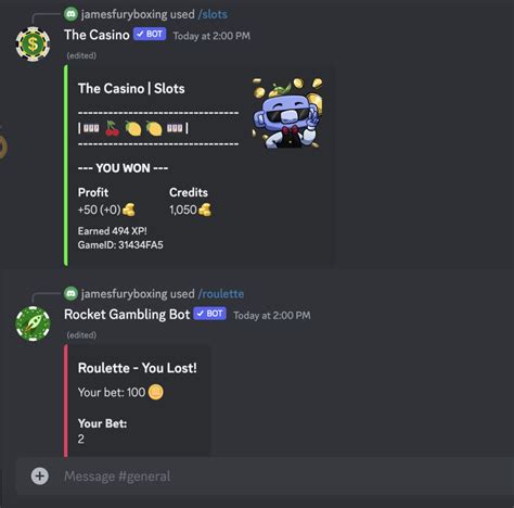 discord gambling bots  This bot is made to get the current stats of games like Battlefield 2, bad company 2, 3, 4, hardline, 1, 5 and 2042 as reaction in the chat