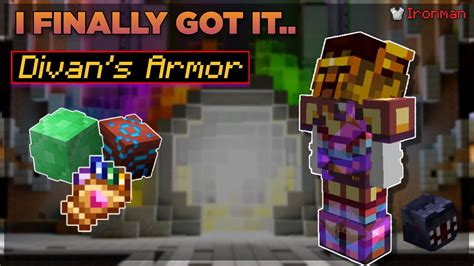 divans armor In today's hypixel skyblock ironman episode we prepare two pieces of divan for the forage! TwinCode1 also starts fishing for worms for the very first time