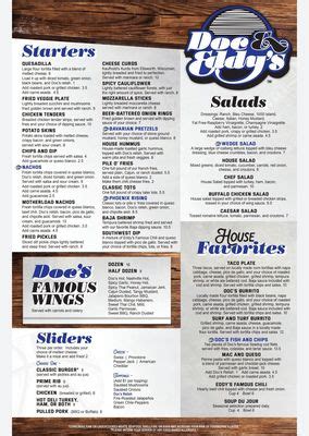 doc and eddy's menu  Log In