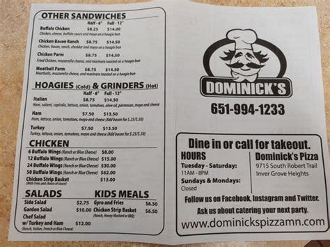 dominick's pizza inver grove heights reviews Dominick's Pizza9715 South Robert Trail Inver Grove Heights, MN 55077 Tel: (651)994-1233 || Tel: (651)994-1331Dominick's, Inver Grove Heights: See 23 unbiased reviews of Dominick's, rated 4