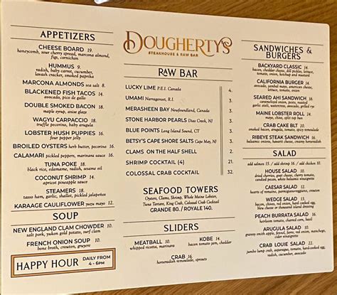dougherty's steakhouse and raw bar menu  The Dougherty family, a mainstay in the Atlantic City restaurant world for more than a century, will open a new concept restaurant at Resorts Casino Hotel in the spring of 2021, the family and the casino announced earlier this week
