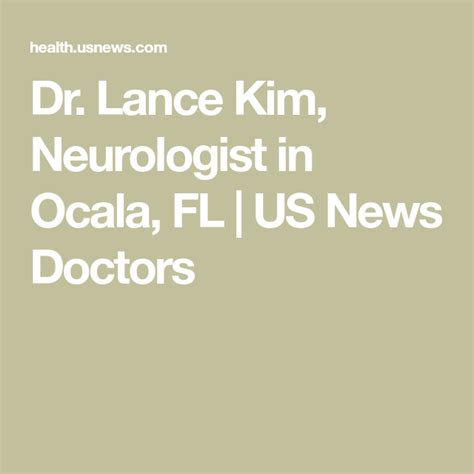 dr kim neurology ocala fl  Find Dr
