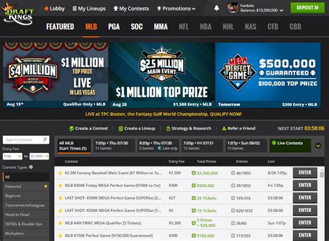 draftkings lobby Contest breakdown is 12 CORE, 10 Rare, 10 ELITE, 10 Legendary and six Reignmaker contests available