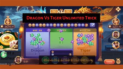 dragon vs tiger online game  In Dragon Tiger, the ace has the lowest value while the king has the highest value