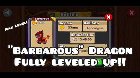 dragonvale barbarous dragon  During the event, candy was collected by doing normal park activities