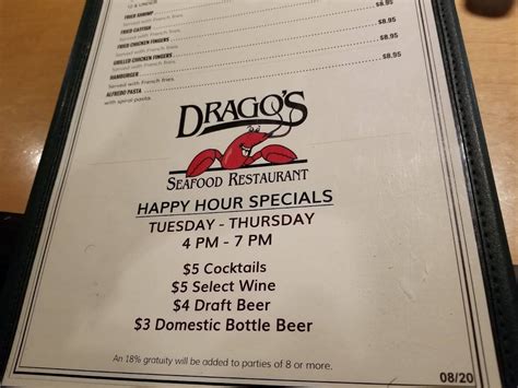 dragos jackson ms menu D