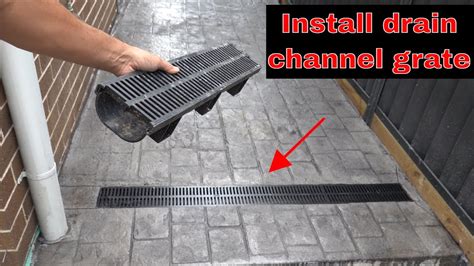 drain channel and grate  Trench can often be spotted in pedestrian spaces, stretching across sidewalks and driveways, through plazas, and edging green spaces