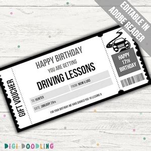 driving lesson voucher template  Find & Download Free Graphic Resources for Driving Lesson