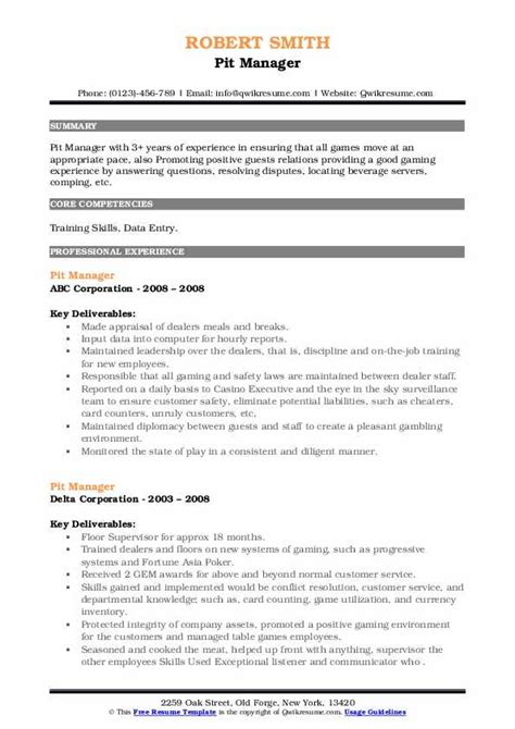 dual rate pit manager resume examples  New Dual Rate Pit Manager jobs added daily