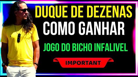 duque de dezena infalível No Jodo do Bicho, o duque de grupo combinado tem uma cotação que paga 1:18, ou seja, R$18 por cada aposta real em cada uma das combinações de sucesso: 2 grupos = 1 duque = 1 acerto = R$18