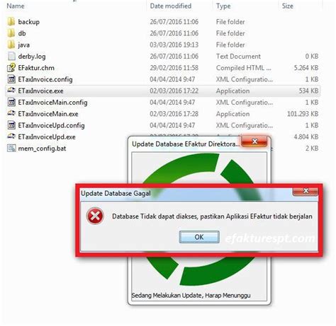 e faktur database tidak dapat diakses  Pastikan PC Server dan Client terkoneksi dengan baik