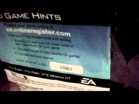 ea.onlineregister.com game access code From the EA app