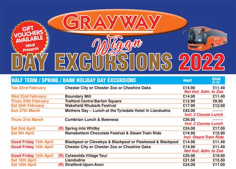 eastons day excursions  A