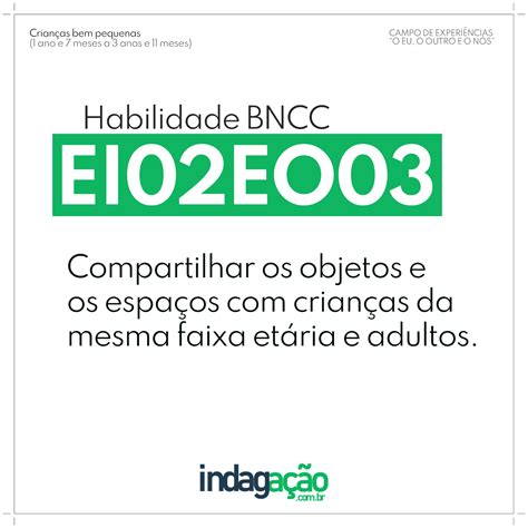 ei02eo03 bncc  RA ST O AM DE ACORDO COM A BNCC